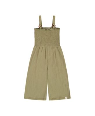 Deux par Deux - Girls' Smocked Crinkle Jersey Jumpsuit - Little Kid