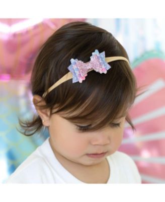 Girls' Sparkling Mermaid Bow Baby Headband - Baby