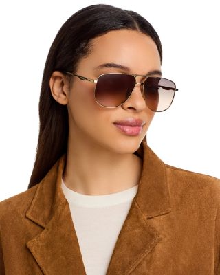 Brow Bar Aviator Sunglasses, 64mm