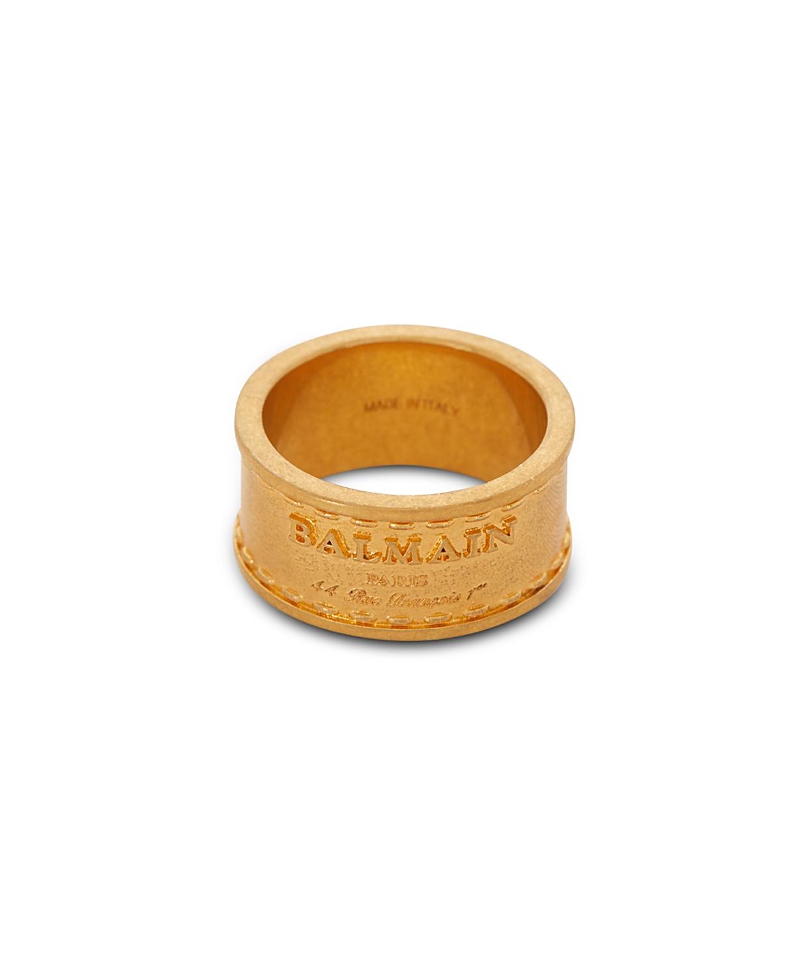 Balmain Logo-engraved Band Ring