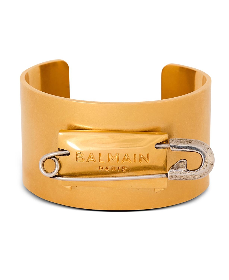 Balmain Brass Safety Pin Bracelet