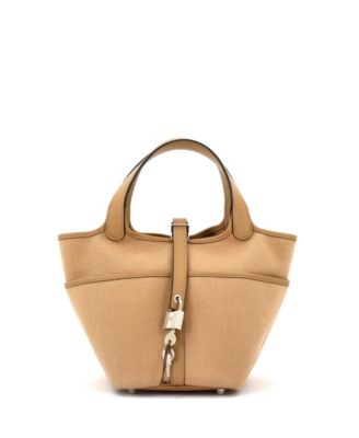 Pre-Owned HERMÈS - PM Cargo Picotin Lock Bag Canvas and Swift