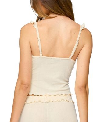 Posy Ruffle Pointelle Tank Top