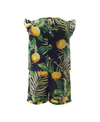 Girls' Lemon Boxy Top and Shorts Ruffle Set - Little Kid, Big Kid