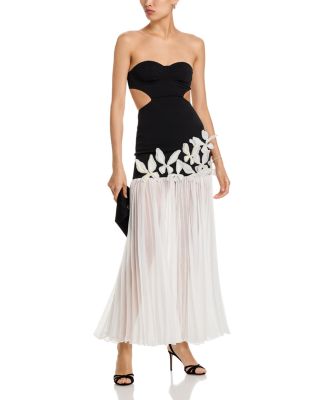 Runway Floral Strapless Dress