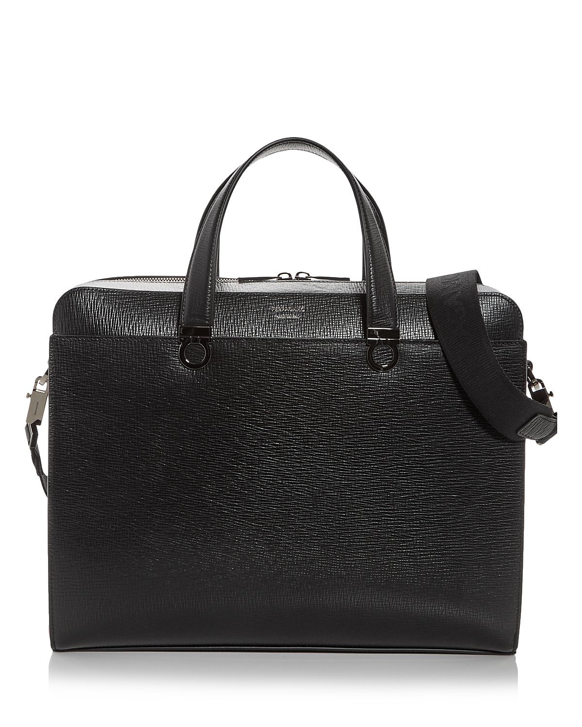 Ferragamo Gancini Leather Briefcase