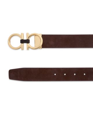 Men's Double Gancini Suede Belt
