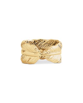 Feather Pav&eacute; Ring