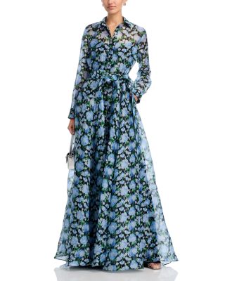 Silk Trench Floral Gown