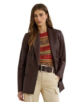 Double Breasted Lambskin Blazer