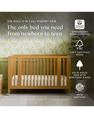 Rolli 9 in 1 Convertible All Stages&reg; Crib with Bassinet & Toddler Bed Conversion Kits