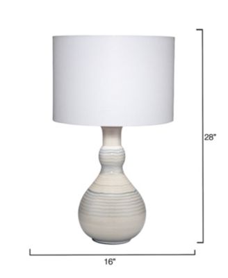 Droplet Ceramic Table Lamp with Linen Shade