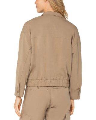 Elasticized Hem Utility Jacket