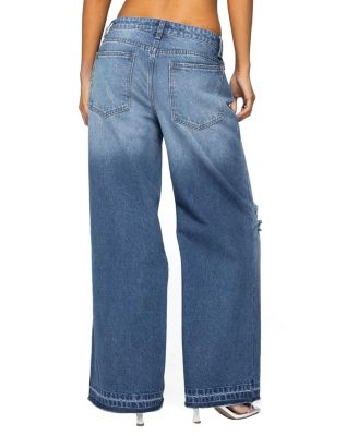 Xenia Distressed Low Rise Jeans