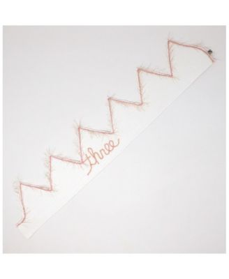 Linen "three" Embroidered Crown - Baby, Little Kid