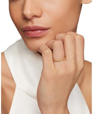 18K Yellow Gold DY Unity Cable Band Ring