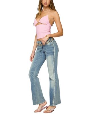 Lital Backless Cut Out Textured Top