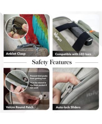 Medium Size Bird Travel Carrier Backpack with Perch