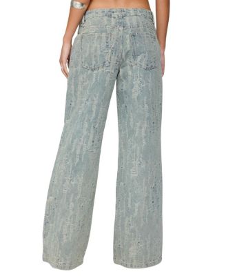 Blaze Distressed Low Rise Light Rinse Wash Jeans