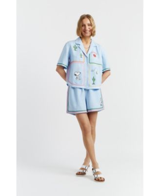 Women's Linen-Cotton Peanuts Vacation Shirt