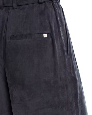 Double Pleat Wide Leg Belted Pants