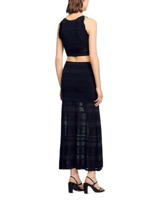Decorative Knit Maxi Skirt