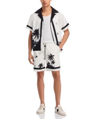Regular Fit Graphic Print Logo Shorts