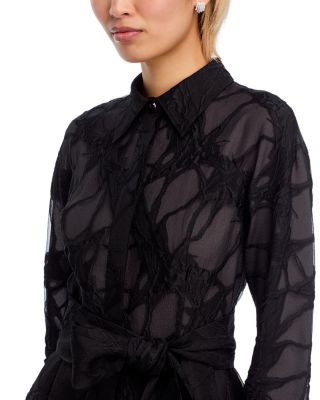 Organza Web Shirt Dress