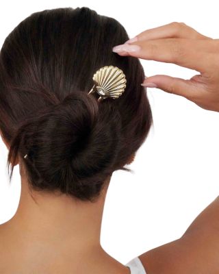 Santorini Cubic Zirconia Shell Hair Pin