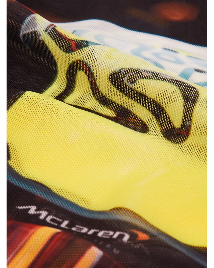 Mclaren Santino Short Sleeve Lando Printed Mesh Top