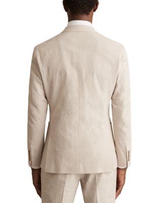 Slim Fit Striped Seersucker Blazer