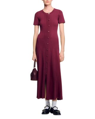 Short Sleeve Knit Maxi Dress