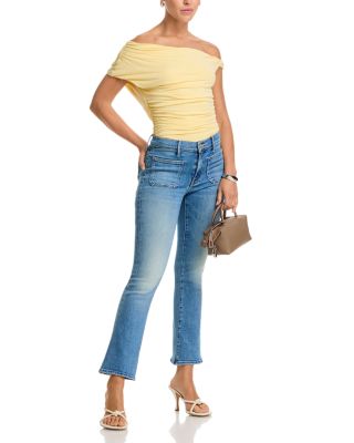 Lil Patch Pocket High Rise Ankle Weekender Jeans in Poppin Wheelies
