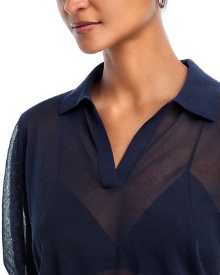 Blouson Polo in Sheer Crepe