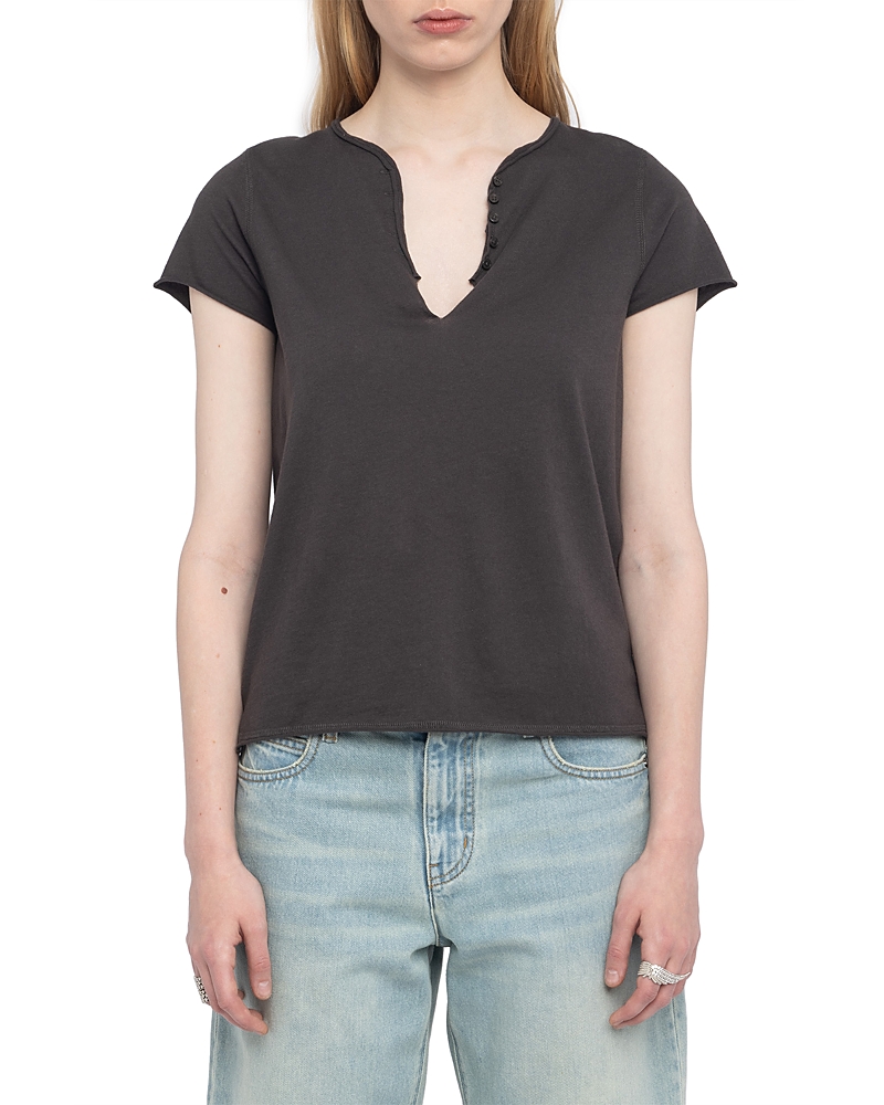 Zadig & Voltaire Diamante Henley Tee