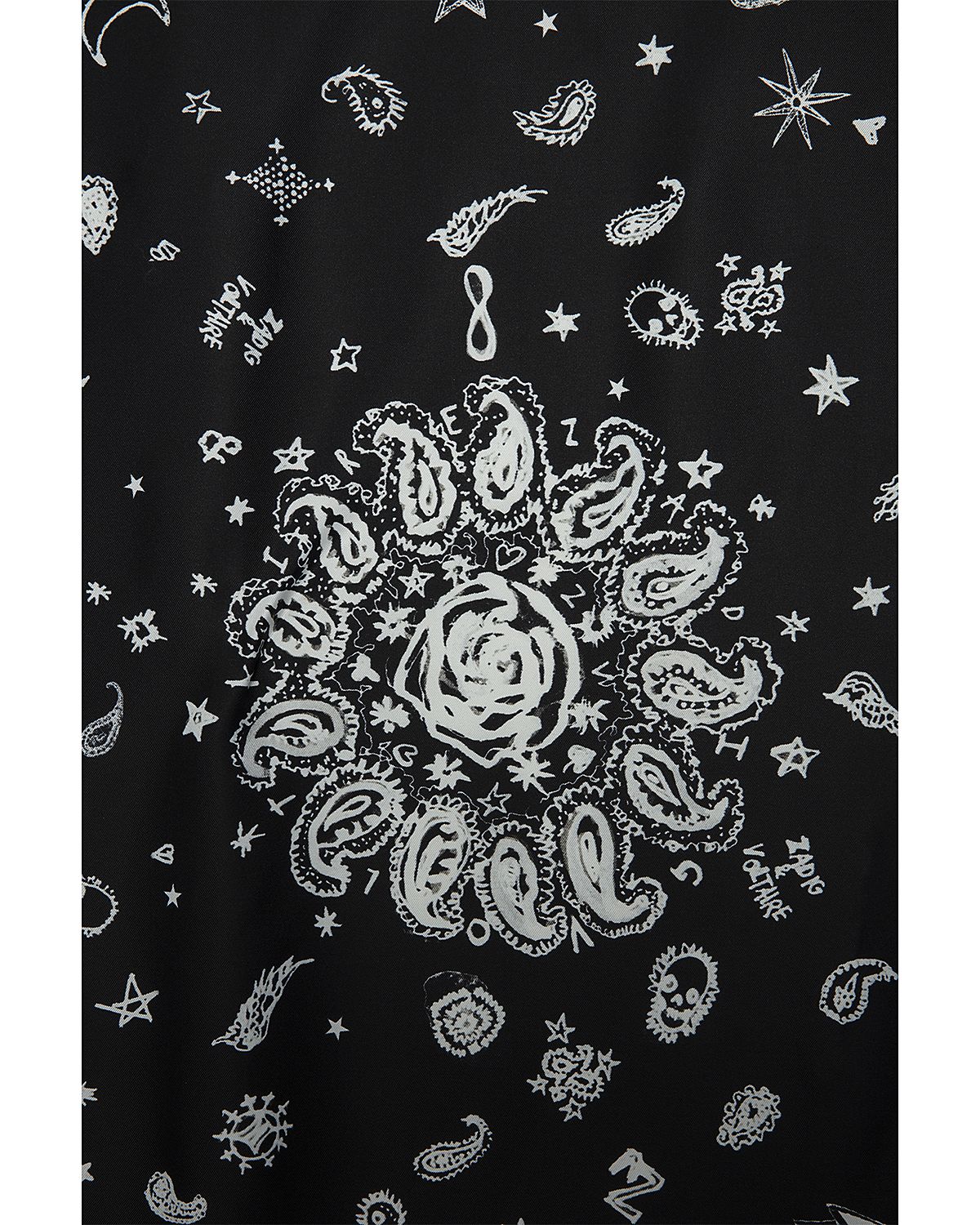 Zadig & Voltaire Bandana Print Mixed Silk Square Scarf