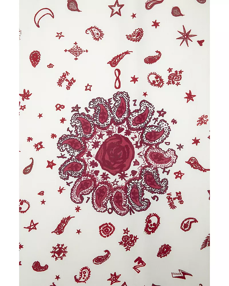 Zadig & Voltaire Bandana Print Mixed Silk Square Scarf