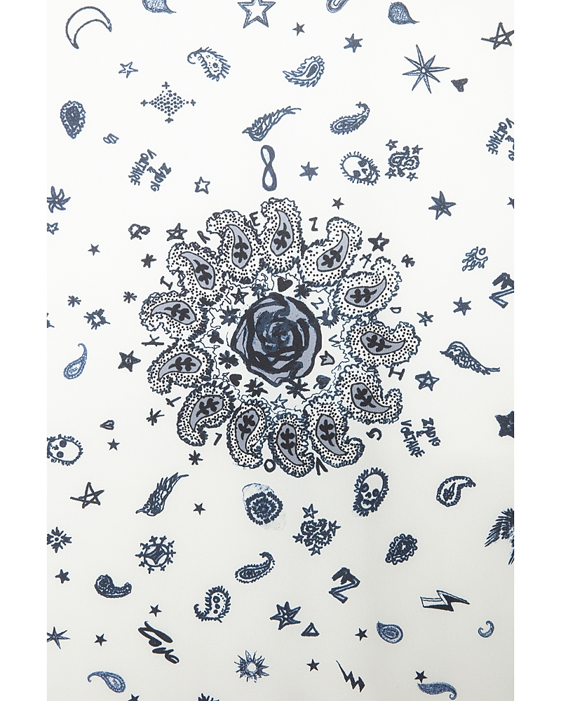 Zadig & Voltaire Womens Cloud Debbie Bandana-print Viscose And Silk-blend Scarf In White