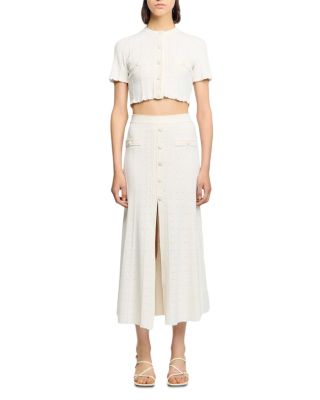 Pointelle Knit Maxi Skirt