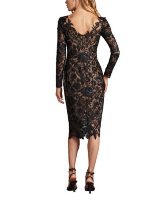 Senoia Sequin Embroidered Illusion Dress