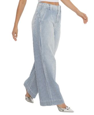 High Rise Rosalie Trouser Jeans in High Tide Blue