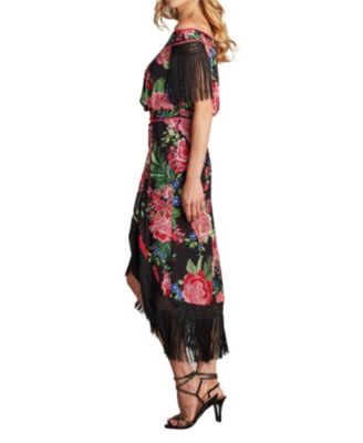 Kaiser Floral Fringe Midi Dress