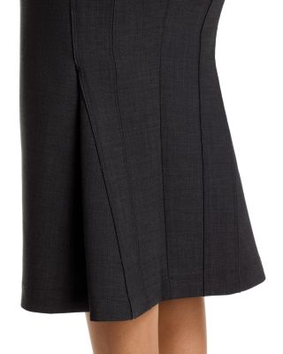 Bi Stretch Scuba Wool Blend Pencil Skirt