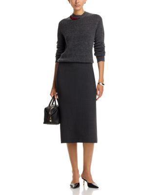 Cashmere Sequin Collar Slim Fit Sweater