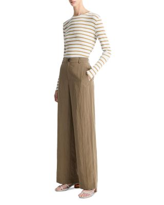 Mid Rise Relaxed Wide Leg Pants