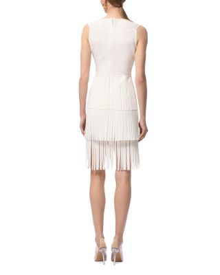 V Neck Gracie Midi Fringed Dress
