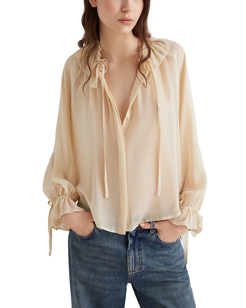 Marella Nuoto Silk Shirt In White