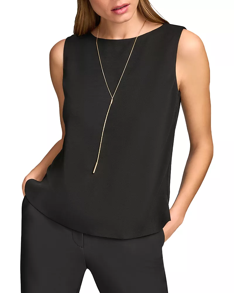 Donna Karan Sleeveless Crewneck Top