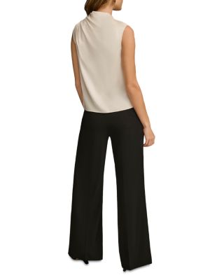 Draped High Neck Sleeveless Top