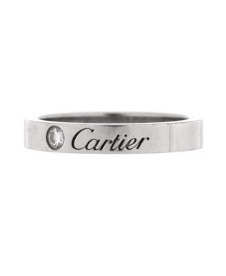 Pre-Owned Cartier - C de Cartier Wedding Band Ring Platinum with Diamond